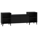NNEVL TV Cabinet Black 160x35x55 cm Engineered Wood