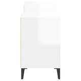 NNEVL TV Cabinet High Gloss White 160x35x55 cm Engineered Wood