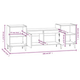NNEVL TV Cabinet High Gloss White 160x35x55 cm Engineered Wood