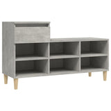 NNEVL Shoe Cabinet Concrete Grey 102x36x60 cm Engineered Wood