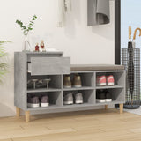 NNEVL Shoe Cabinet Concrete Grey 102x36x60 cm Engineered Wood
