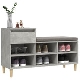 NNEVL Shoe Cabinet Concrete Grey 102x36x60 cm Engineered Wood
