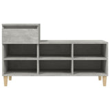 NNEVL Shoe Cabinet Concrete Grey 102x36x60 cm Engineered Wood