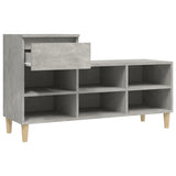 NNEVL Shoe Cabinet Concrete Grey 102x36x60 cm Engineered Wood