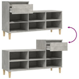 NNEVL Shoe Cabinet Concrete Grey 102x36x60 cm Engineered Wood