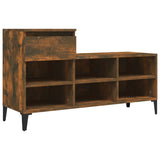 NNEVL Shoe Cabinet Smoked Oak 102x36x60 cm Engineered Wood