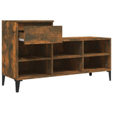 NNEVL Shoe Cabinet Smoked Oak 102x36x60 cm Engineered Wood