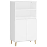 NNEVL Highboard White 60x36x110 cm Engineered Wood