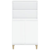 NNEVL Highboard High Gloss White 60x36x110 cm Engineered Wood