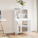 NNEVL Highboard High Gloss White 60x36x110 cm Engineered Wood