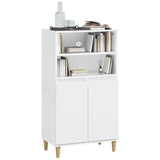 NNEVL Highboard High Gloss White 60x36x110 cm Engineered Wood