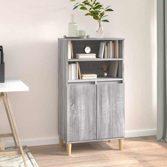 NNEVL Highboard Grey Sonoma 60x36x110 cm Engineered Wood