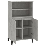 NNEVL Highboard Concrete Grey 60x36x110 cm Engineered Wood