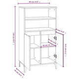 NNEVL Highboard Concrete Grey 60x36x110 cm Engineered Wood