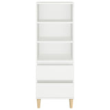NNEVL Highboard White 40x36x110 cm Engineered Wood