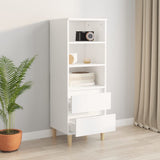 NNEVL Highboard White 40x36x110 cm Engineered Wood