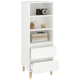 NNEVL Highboard White 40x36x110 cm Engineered Wood