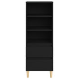 NNEVL Highboard Black 40x36x110 cm Engineered Wood