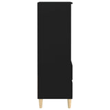 NNEVL Highboard Black 40x36x110 cm Engineered Wood
