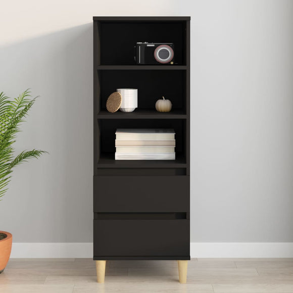 NNEVL Highboard Black 40x36x110 cm Engineered Wood