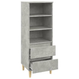 NNEVL Highboard Concrete Grey 40x36x110 cm Engineered Wood