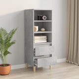 NNEVL Highboard Concrete Grey 40x36x110 cm Engineered Wood