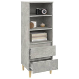 NNEVL Highboard Concrete Grey 40x36x110 cm Engineered Wood