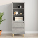 NNEVL Highboard Concrete Grey 40x36x110 cm Engineered Wood