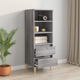 NNEVL Highboard Grey Sonoma 40x36x110 cm Engineered Wood
