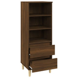 NNEVL Highboard Brown Oak 40x36x110 cm Engineered Wood