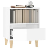 NNEVL Bedside Cabinets 2 pcs High Gloss White 40x35x50 cm