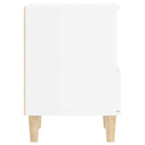 NNEVL Bedside Cabinets 2 pcs High Gloss White 40x35x50 cm