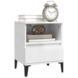 NNEVL Bedside Cabinet High Gloss White 40x35x50 cm