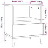 NNEVL Bedside Cabinet Sonoma Oak 40x35x50 cm