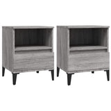 NNEVL Bedside Cabinets 2 pcs Grey Sonoma 40x35x50 cm