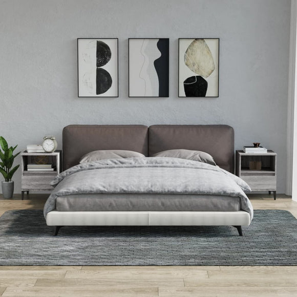 NNEVL Bedside Cabinets 2 pcs Grey Sonoma 40x35x50 cm