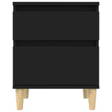 NNEVL Bedside Cabinet Black 40x35x50 cm