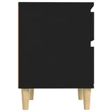 NNEVL Bedside Cabinet Black 40x35x50 cm