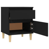 NNEVL Bedside Cabinet Black 40x35x50 cm