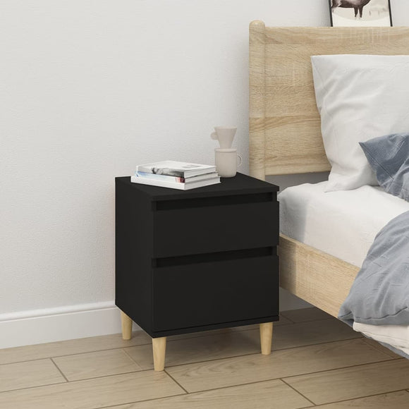 NNEVL Bedside Cabinet Black 40x35x50 cm