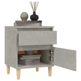 NNEVL Bedside Cabinets 2 pcs Concrete Grey 40x35x50 cm