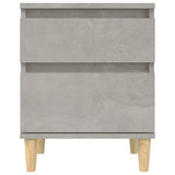 NNEVL Bedside Cabinets 2 pcs Concrete Grey 40x35x50 cm