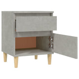 NNEVL Bedside Cabinets 2 pcs Concrete Grey 40x35x50 cm
