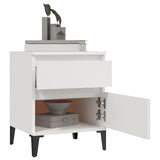 NNEVL Bedside Cabinet White 40x35x50 cm