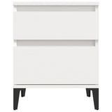 NNEVL Bedside Cabinet White 40x35x50 cm