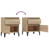 NNEVL Bedside Cabinets 2 pcs Sonoma Oak 40x35x50 cm