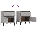 NNEVL Bedside Cabinet Grey Sonoma 40x35x50 cm