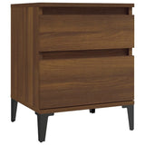 NNEVL Bedside Cabinet Brown Oak 40x35x50 cm