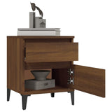 NNEVL Bedside Cabinet Brown Oak 40x35x50 cm