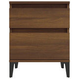 NNEVL Bedside Cabinet Brown Oak 40x35x50 cm